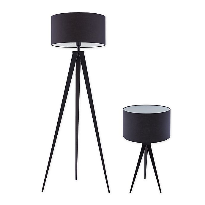 Trix Tripod Floor And Table Lamp Set In, Floor And Table Lamp Set