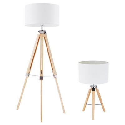 tripod floor and table lamp set