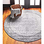 Alternate image 1 for Unique Loom Midnight 5&#39; x 5&#39; Area Rug in Light Gray