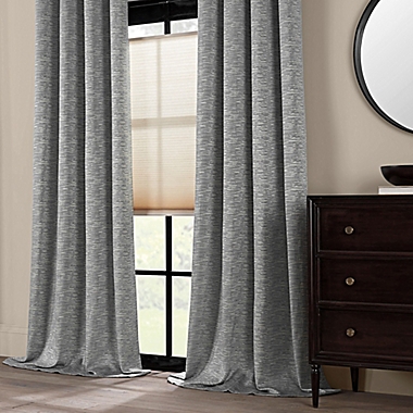 Keith 84-Inch Pinch Pleat/Back Tab Window Curtain Panel in Platinum (Single). View a larger version of this product image.