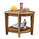 Alternate image 4 for DecoTeak&reg; Oasis Teak Corner Shower Bench with Shelf in Natural