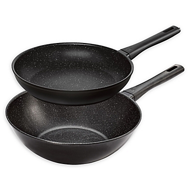 Zwilling&reg; J.A. Henckels Marquina Nonstick 2-Piece Aluminum Wok and Fry Pan Set. View a larger version of this product image.