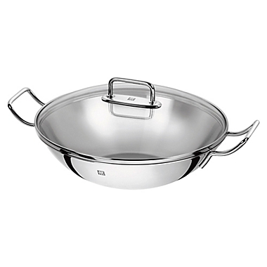 Zwilling&reg; J.A. Henckels Plus 12.5-Inch Stainless Steel Covered Wok with Steamer. View a larger version of this product image.