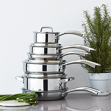 Zwilling&reg; J.A. Henckels TruClad 10-Piece Stainless Steel Cookware Set. View a larger version of this product image.
