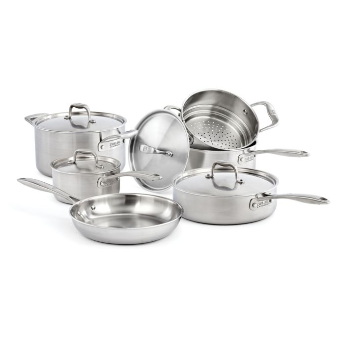 Zwilling® J.A. Henckels Sol II Stainless Steel 10-Piece Cookware Set ...