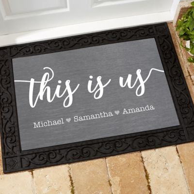 This is Us Personalized 18-Inch x 27-Inch Doormat