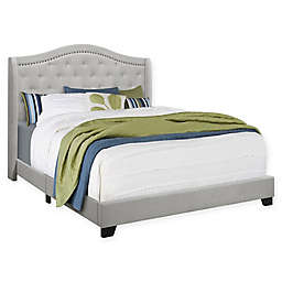 Monarch Specialties Velvet Upholstered Bed