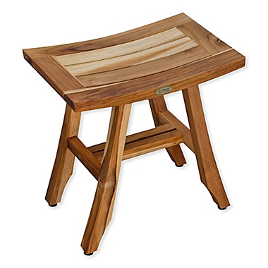 EcoDecors&reg; EarthyTeak&trade; Satori 18-Inch Teak Shower Bench. View a larger version of this product image.