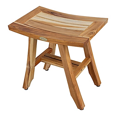 EcoDecors&reg; EarthyTeak&trade; Satori 18-Inch Teak Shower Bench. View a larger version of this product image.
