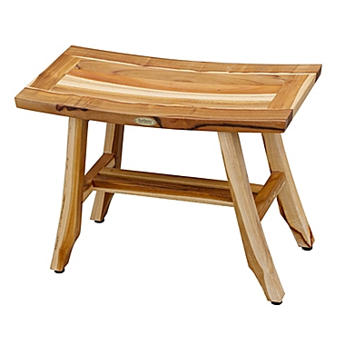 EcoDecors&reg; EarthyTeak&trade; Satori 24-Inch Teak Shower Bench. View a larger version of this product image.