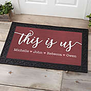 This is Us Personalized 20-Inch x 35-Inch Doormat