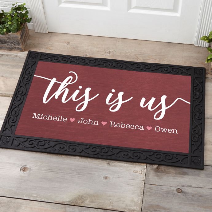 This Is Us Personalized 20 Inch X 35 Inch Doormat