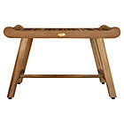 Alternate image 2 for EcoDecors&reg; Teak Harmony&trade; 30-Inch Bench with Shelf and Arms