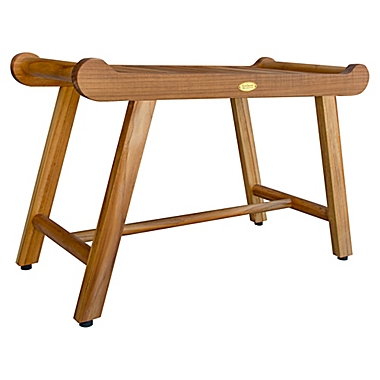 EcoDecors&reg; Teak Harmony&trade; 30-Inch Bench with Shelf and Arms. View a larger version of this product image.