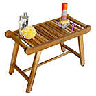 Alternate image 6 for EcoDecors&reg; Teak Harmony&trade; 30-Inch Bench with Shelf and Arms