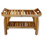 Alternate image 0 for EcoDecors&reg; EarthyTeak&trade; Tranquility 30-Inch Bench with Shelf