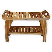 EcoDecors&reg; EarthyTeak&trade; Tranquility 30-Inch Bench with Shelf