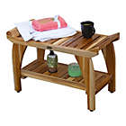 Alternate image 4 for EcoDecors&reg; EarthyTeak&trade; Tranquility 30-Inch Bench with Shelf