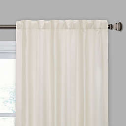 Lina Stripe 95-Inch Rod Pocket/Back Tab Room Darkening Window Curtain Panel in Ivory