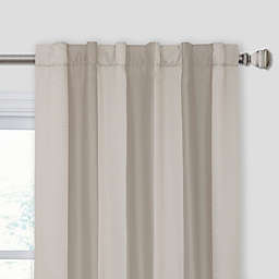 Lina Stripe Rod Pocket/Back Tab Room Darkening Window Curtain Panel (Single)