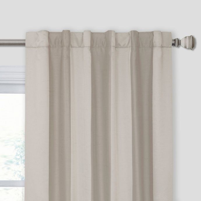Lina Stripe Rod Pocket Back Tab Room Darkening Window Curtain