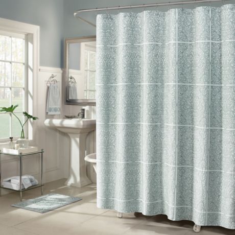 Corina Shower Curtain In Spa, Bed Bath And Beyond Teal Shower Curtain
