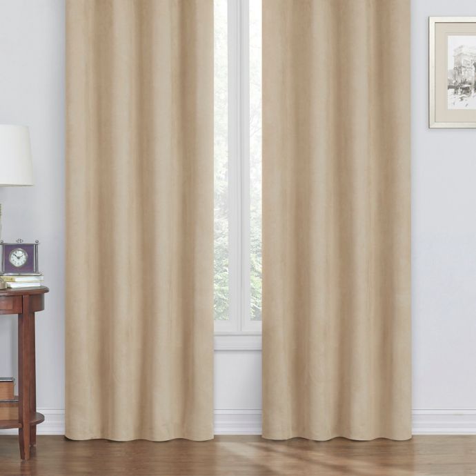 Faux Suede Room Darkening Window Curtain Panel Collection Bed Bath & Beyond