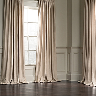 Linen Pinch Pleat/Back Tab Window Curtain Panel (Single). View a larger version of this product image.