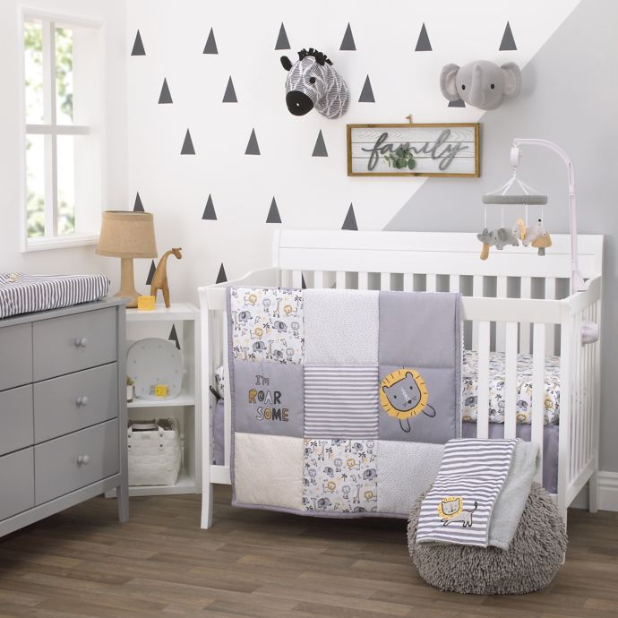 Roarsome Lion 3pc Crib Bedding Set Buybuy Baby