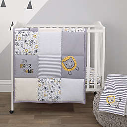Little Love by NoJo® Roarsome Lion 3-Piece Mini Crib Bedding Set in Yellow/Grey