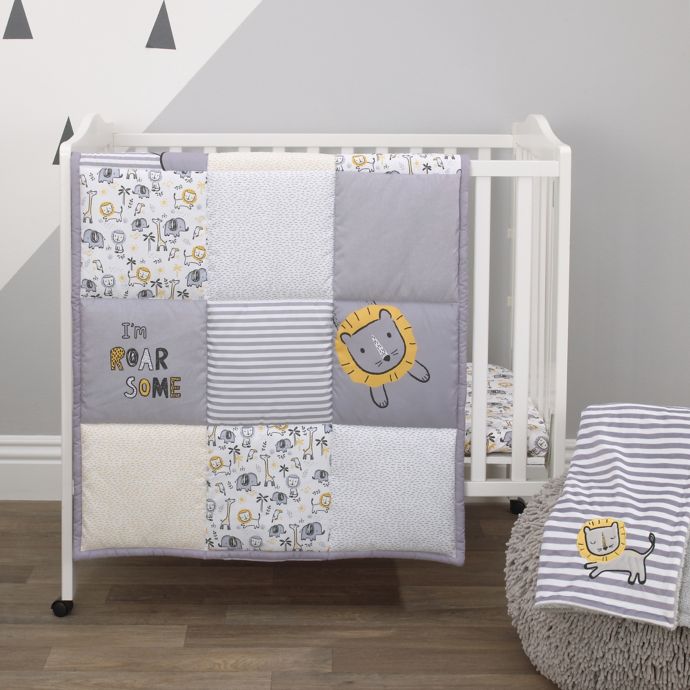 Roarsome Lion 3pc Mini Crib Bedding Set Buybuy Baby