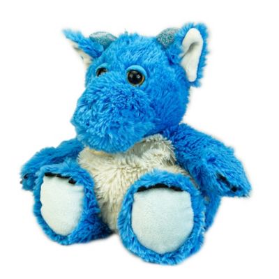 blue plush dog toy