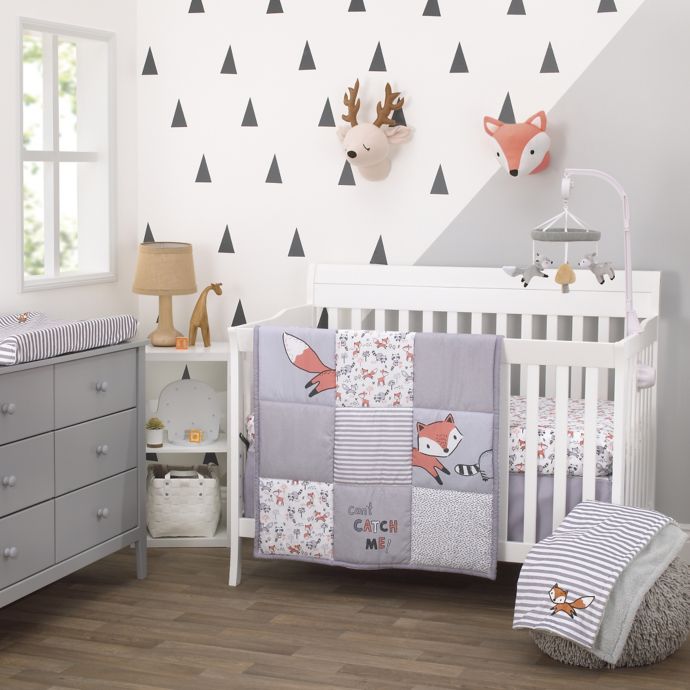 Little Love By Nojo Lil Fox 3 Piece Crib Bedding Set Bed Bath And Beyond Canada