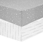 Alternate image 0 for Sammy &amp; Lou Floral Fitted Crib Sheets in Grey/White (Set of 2)