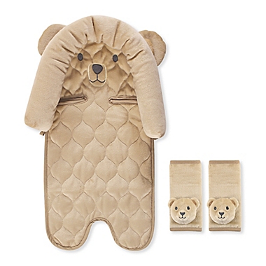 Hudson Baby&reg; Car Seat Insert and Strap Covers in Bear. View a larger version of this product image.