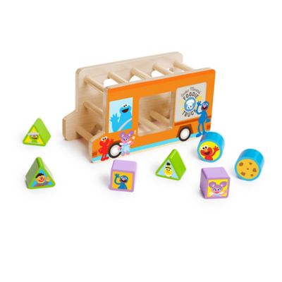 top bright wooden shape sorter