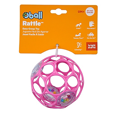 Bright Starts&trade; Oball Rattle&trade; Easy-Grasp Toy in Pink. View a larger version of this product image.