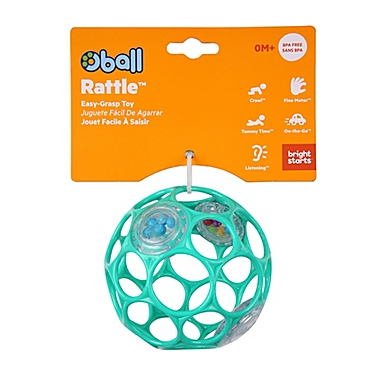 Bright Starts&trade; Oball Rattle&trade; Easy-Grasp Toy in Teal. View a larger version of this product image.