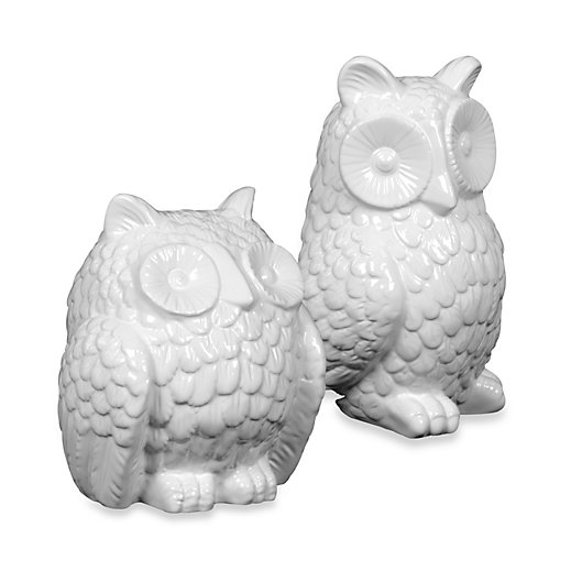 Alternate image 1 for Urban Trends White Ceramic Owl Figurine