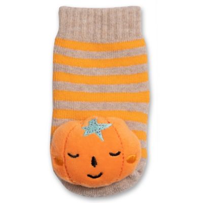Size 0-12M Pumpkin Rattle Socks in 