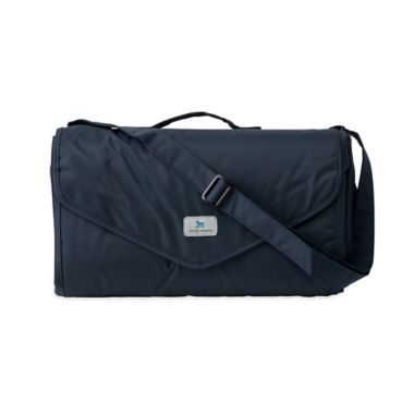 Little Unicorn&reg; Navy Plaid Outdoor Blanket in Navy/White. View a larger version of this product image.