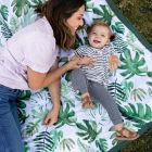 Alternate image 3 for Little Unicorn&reg; Tropical Outdoor Blanket in Green/White