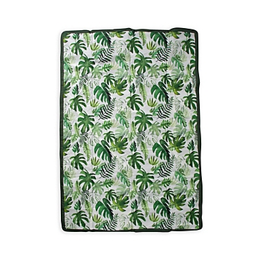 Little Unicorn 5&#39; x 7&#39; Tropical Outdoor Blanket in Green/White. View a larger version of this product image.