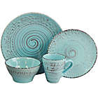 Alternate image 2 for Elama Ocean Aromas 16-Piece Dinnerware Set in Turquoise