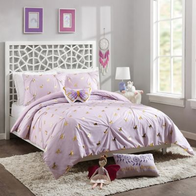 girls purple comforter set