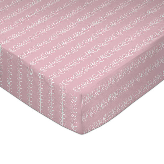 Alternate image 1 for Lolli Living™ by Living Textiles Pink Vines Fitted Crib Sheet