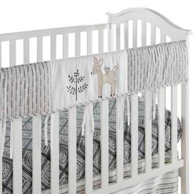 Levtex Baby&reg; Bailey Rail Guard in Charcoal/White. View a larger version of this product image.