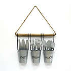 Alternate image 0 for Bee & Willow&trade; "Laugh Drink Eat" 16.9-Inch x 11.8-Inch Hanging Cutlery Wall Art