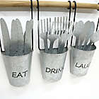 Alternate image 5 for Bee & Willow&trade; "Laugh Drink Eat" 16.9-Inch x 11.8-Inch Hanging Cutlery Wall Art