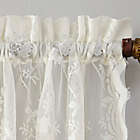 Alternate image 1 for No.918&reg; Alison Lace Scalloped Sheer 14-Inch Valance Pair in Ivory